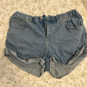 Gianni Bini Light Blue Denim Rolled-Hem Shorts